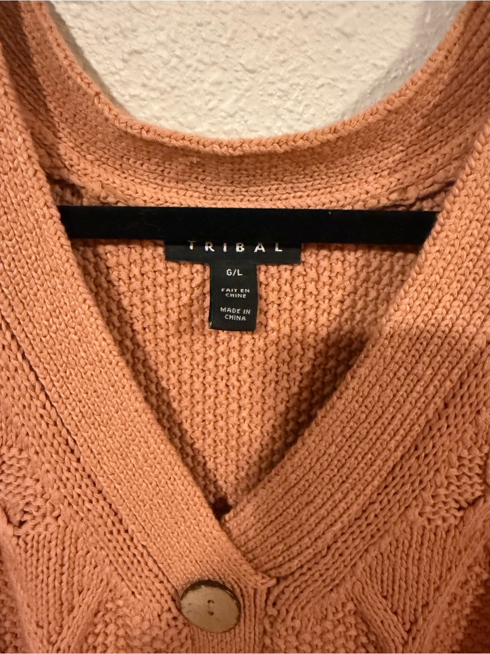 TRIBAL CABLE KNIT SWEATER TANK LARGE - Picture 3 of 4
